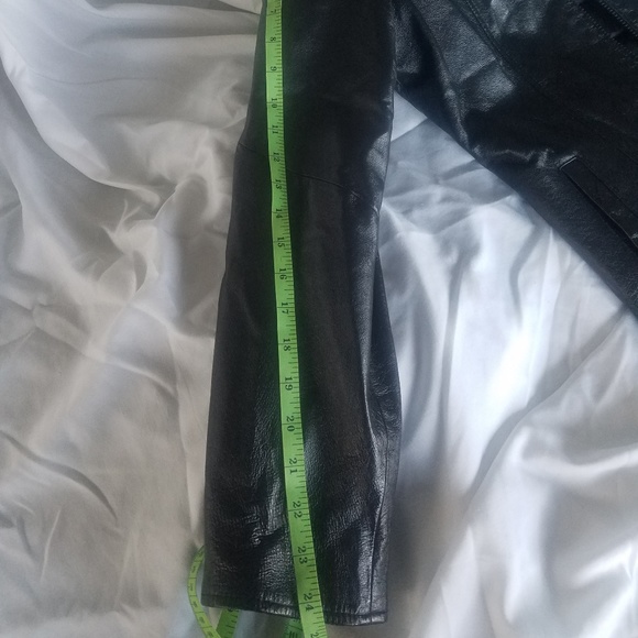 Real Leather Blk Insulated Reversible Jacket Sz S - Picture 5 of 5